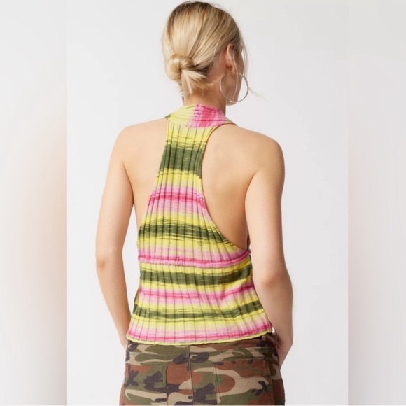 UO Urban Outfitters nwt Halter Top Sweater striped stripes medium - Picture 2 of 4